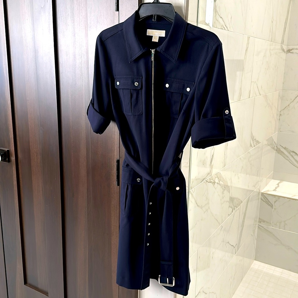MICHAEL KORS Navy Utility Dress